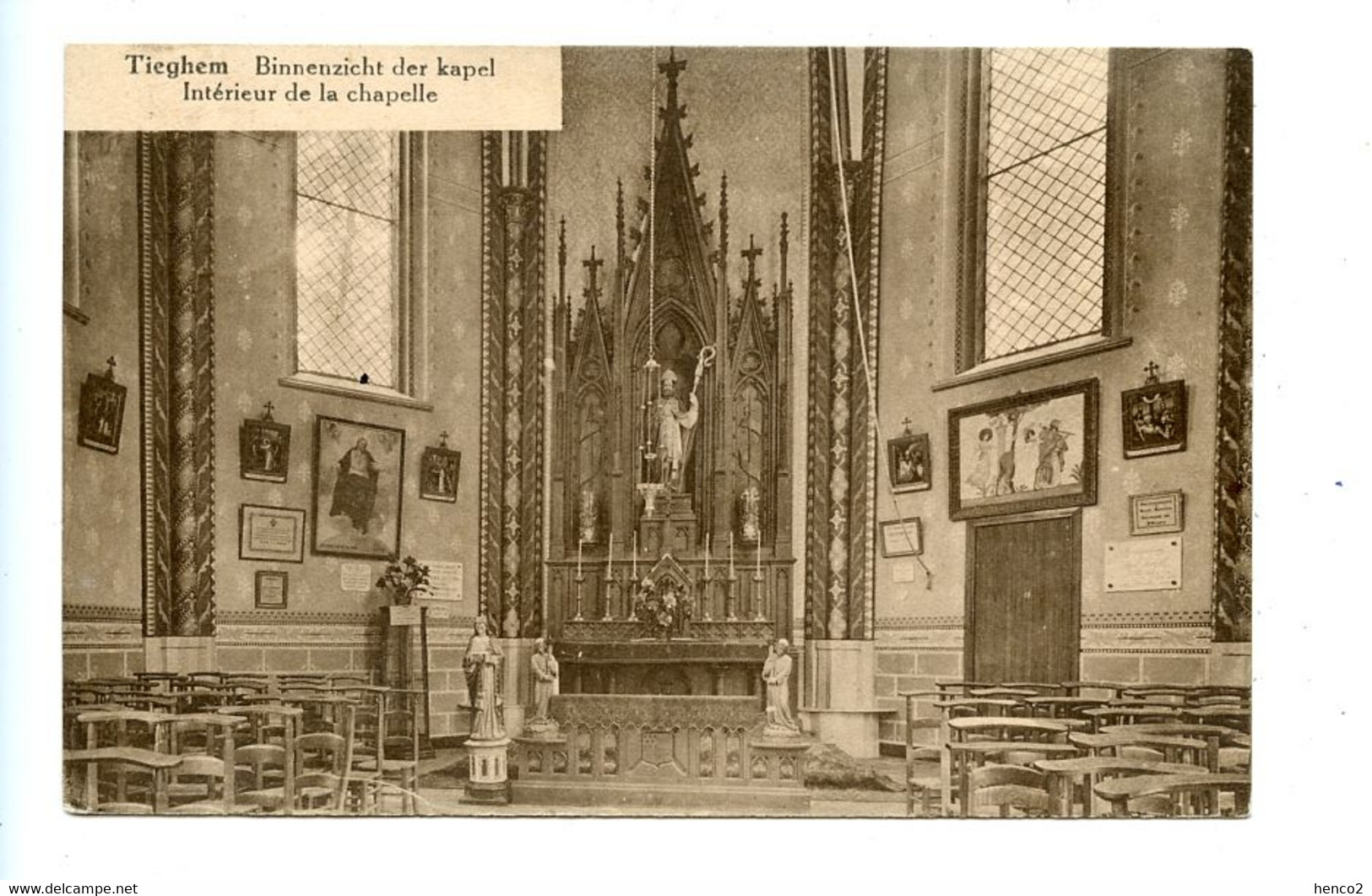 Tieghem - Binnenzicht Der Kapel - Intérieur De La Chapelle - Anzegem