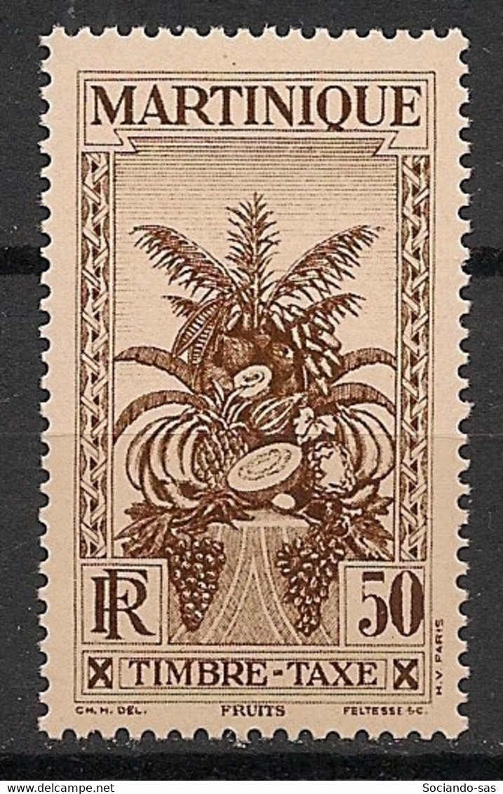 MARTINIQUE - 1933 - Taxe TT N°Yv. 18 - Palmiers 50c - Neuf Luxe ** / MNH / Postfrisch - Timbres-taxe