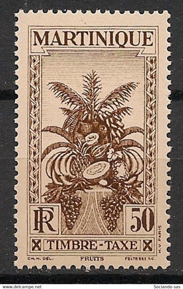 MARTINIQUE - 1933 - Taxe TT N°Yv. 18 - Palmiers 50c - Neuf Luxe ** / MNH / Postfrisch - Portomarken