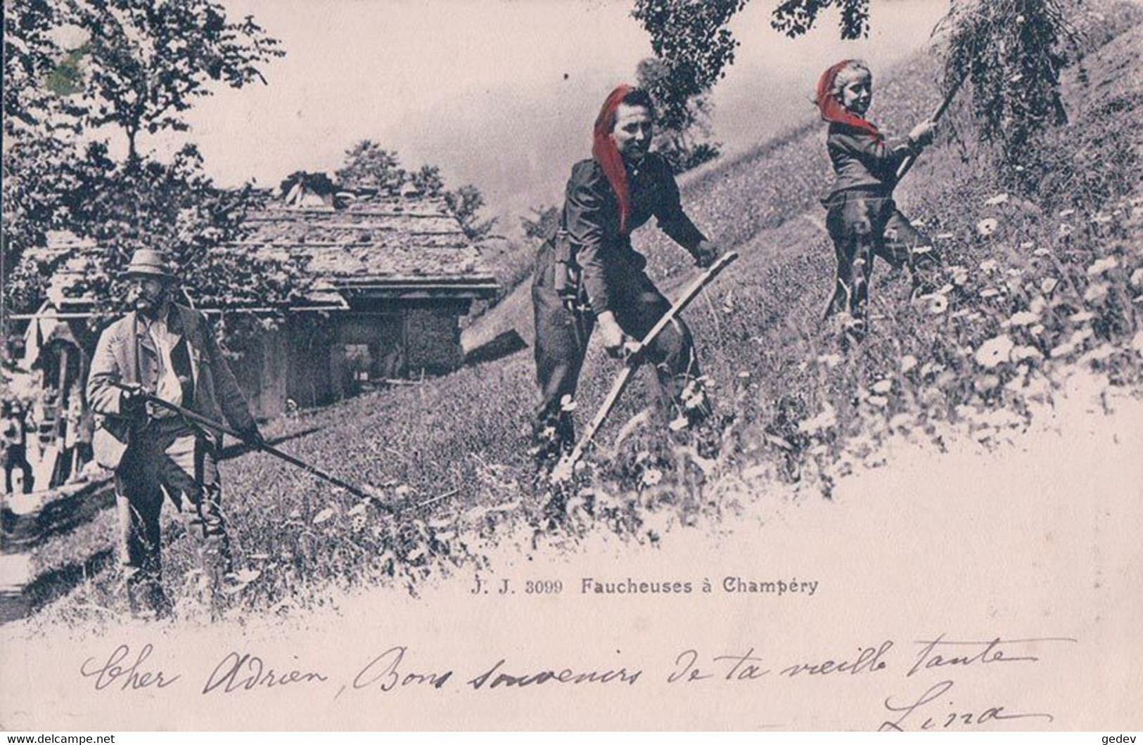 Champéry VS, Faucheuses, Foulard Rouge (3099) - Champéry