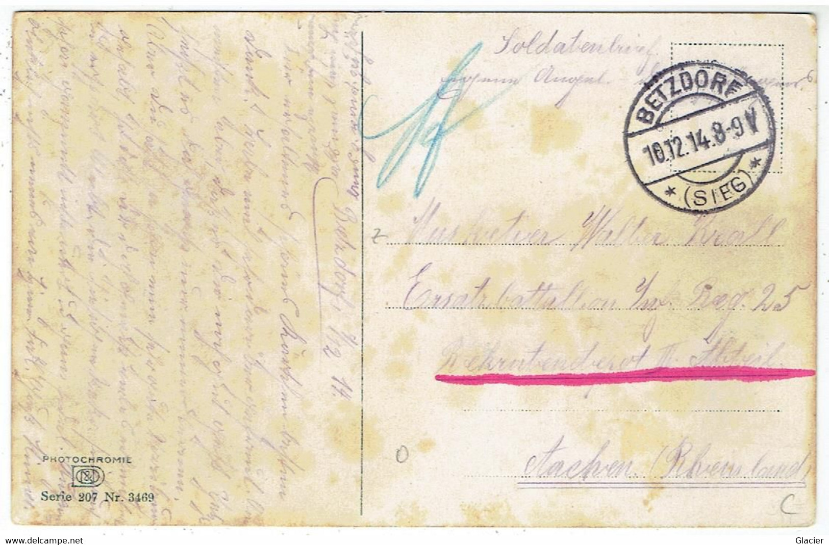 BETZDORF ( Sieg ) - Soldatenbrief 10-12-1914 - Photochromie Serie 207 No 3469 - Betzdorf