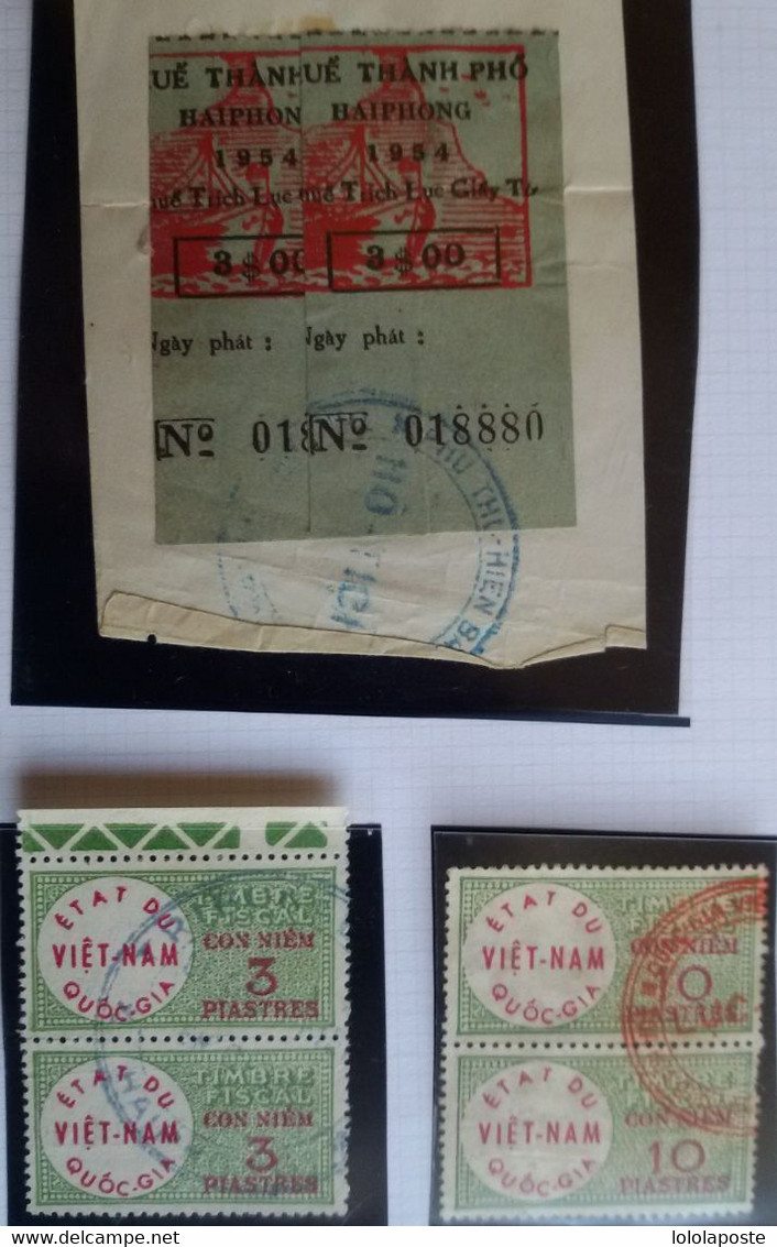 VIET-NAM - FISCAL - FISCAUX - 1 Lot De Timbres Fiscaux Tous états - 6 Photos - Vietnam