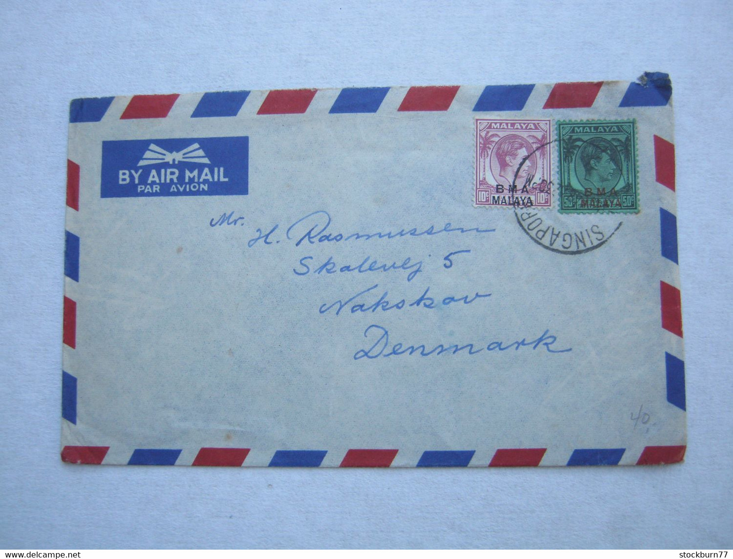 1948 , MALAYA , Cover To Denmark - Malayan Postal Union