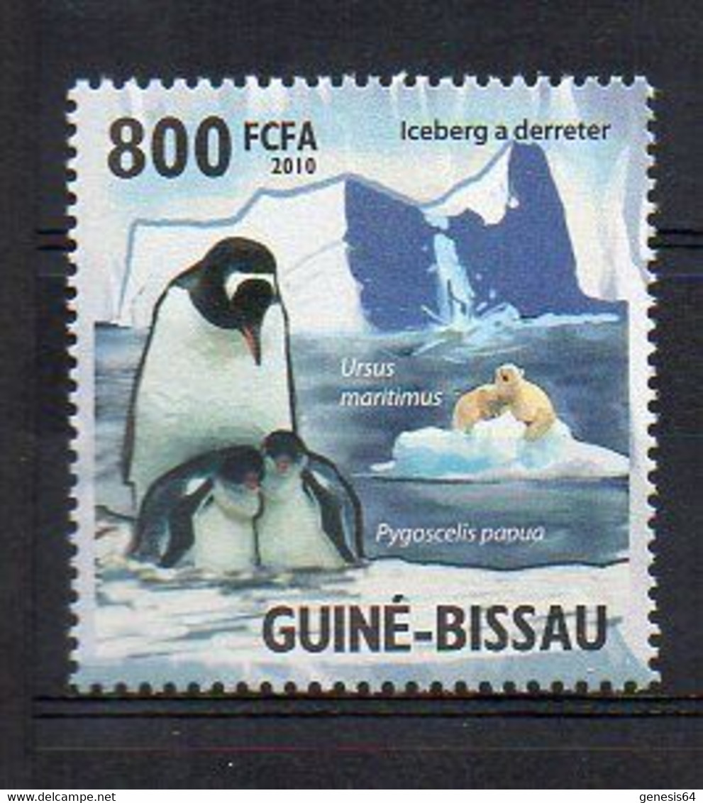 Polar Fauna - (Guinea Bissau) MNH (3W0277) - Preservar Las Regiones Polares Y Glaciares