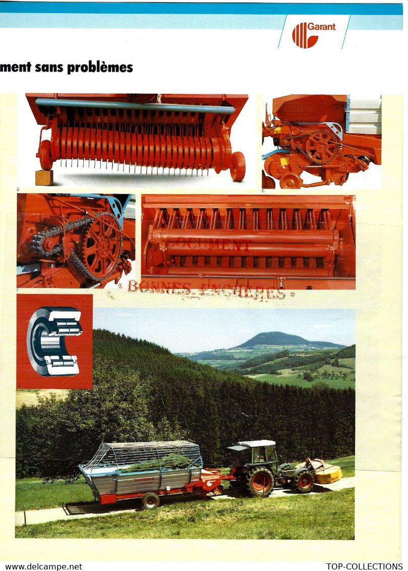 AGRICULTURE MACHINES AGRICOLES 1997  REMORQUES AUTOCHARGEUSES GARANT  25 SERIE LX   MARQUE MENGELE - Publicidad
