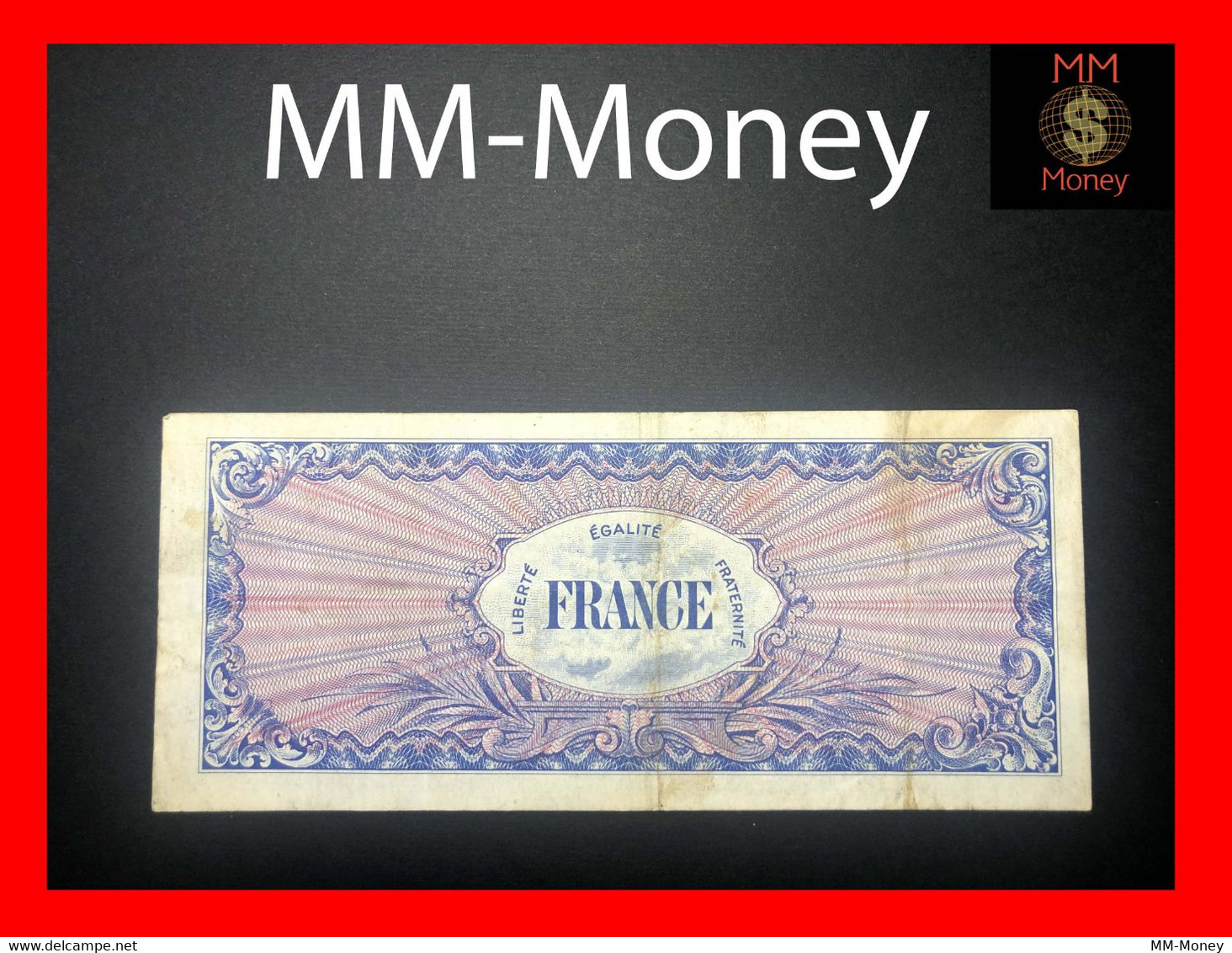 FRANCE  100 Francs  1944  "block 8"   P. 123    VF - 1944 Vlag/Frankrijk