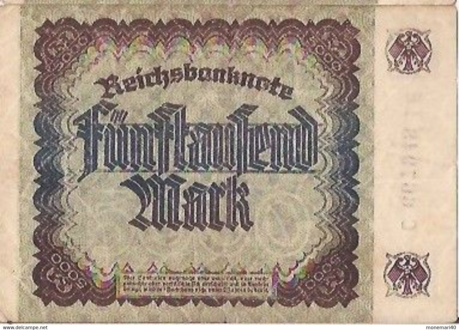 ALLEMAGNE 5000 MARK - C 667949 E - REICHSBANKNOTE - 2 DÉCEMBRE 1922 - 5000 Mark