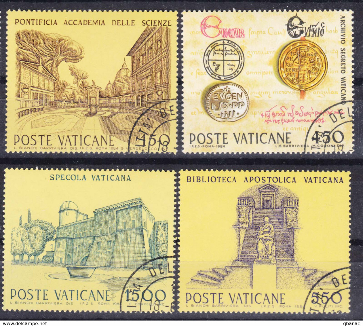 Vatican 1984 Mi#848-851 Used - Gebraucht