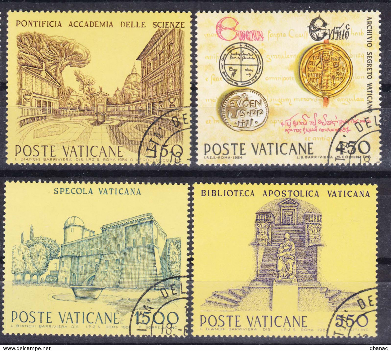 Vatican 1984 Mi#848-851 Used - Oblitérés