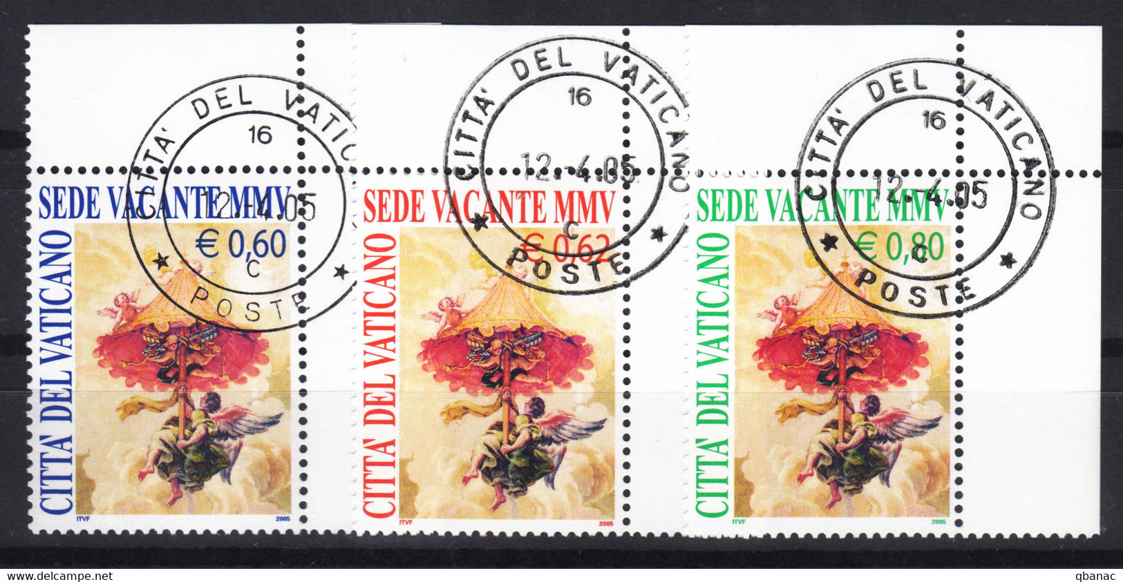 Vatican 2005 Mi#1514-1516 Used - Gebraucht