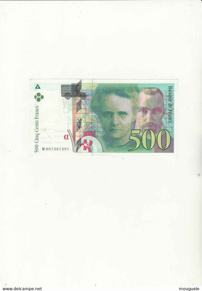 Billet Neuf  De 1994  500fr. Pierre Marie Curie  Cote 120 Euros - 500 F 1994-2000 ''Pierre Et Marie Curie''