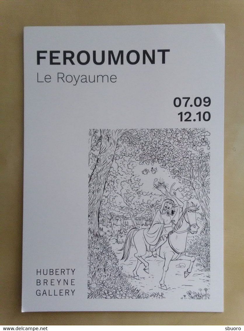 Carton Flyer Invitation Vernissage Le Royaume Benoît Feroumont. 2019. Huberty Breyne Gallery. Format A5. ABE - Illustrators D - F