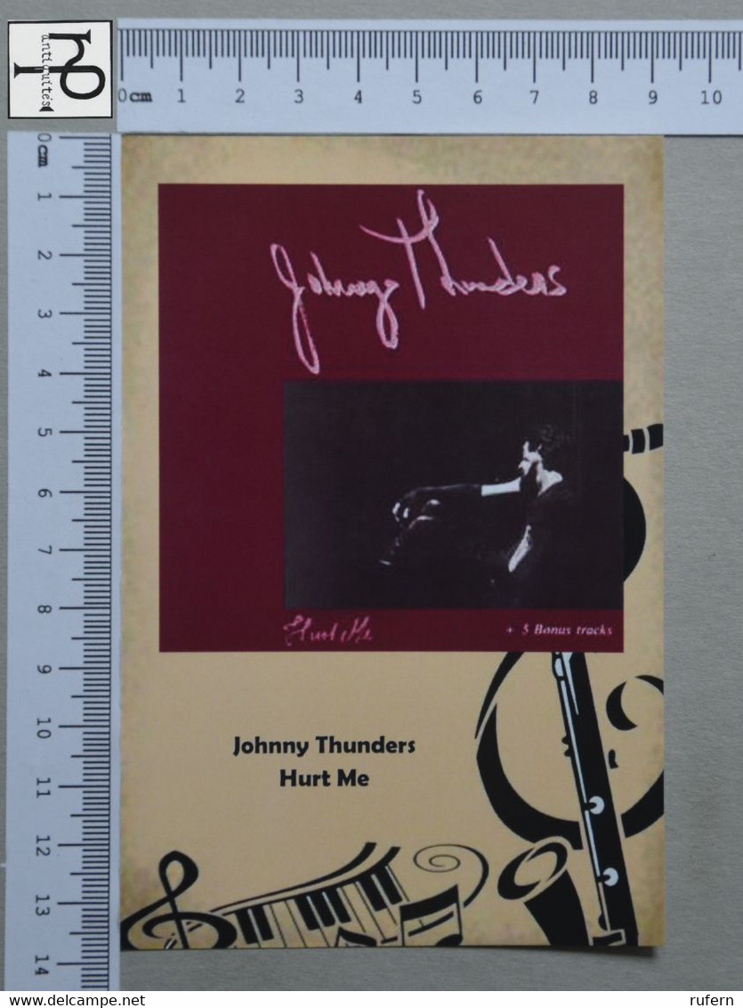 POSTCARD - JOHNNY THUNDERS -  LP'S COLLETION -   2 SCANS  - (Nº48295) - Musica E Musicisti