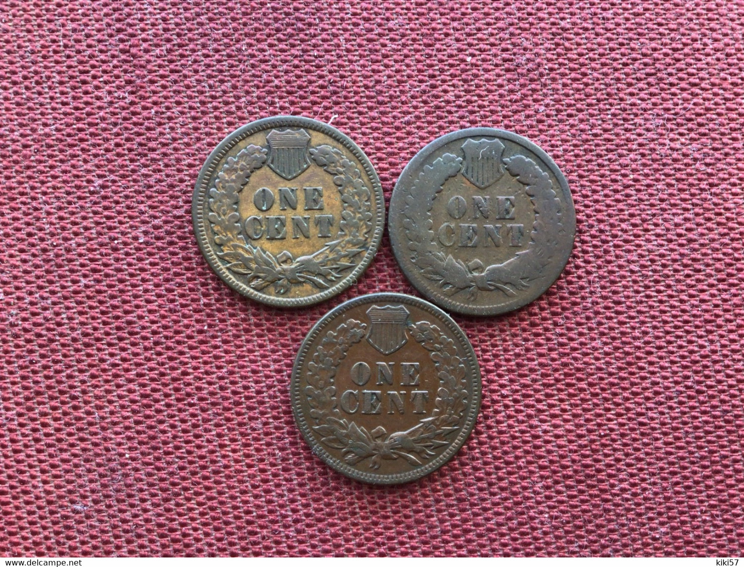 ÉTATS UNIS Lot De 3 Monnaies One Cent - 1859-1909: Indian Head