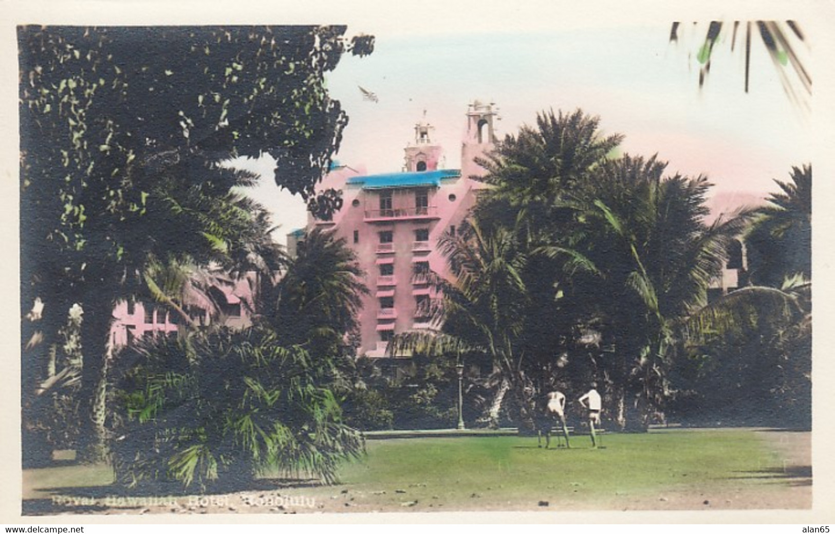 Honolulu Hawaii, Royal Hawaiian Hotel C1940s Vintage Real Photo Postcard - Honolulu