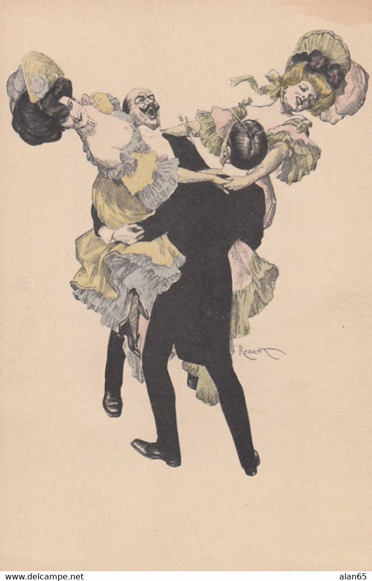 Reznicek Artist Signed Image, Couple Dances, Fashion C1900s/10s Vintage Postcard - Reznicek, Ferdinand Von