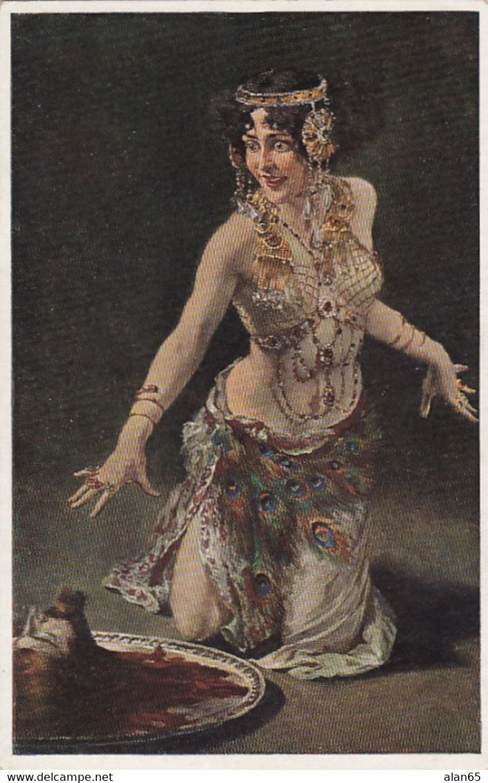 Schmutzler Artist Image, 'Salome' Woman With Severed Head John The Baptist C1910s/30s Vintage Postcard - Schmutzler, L.