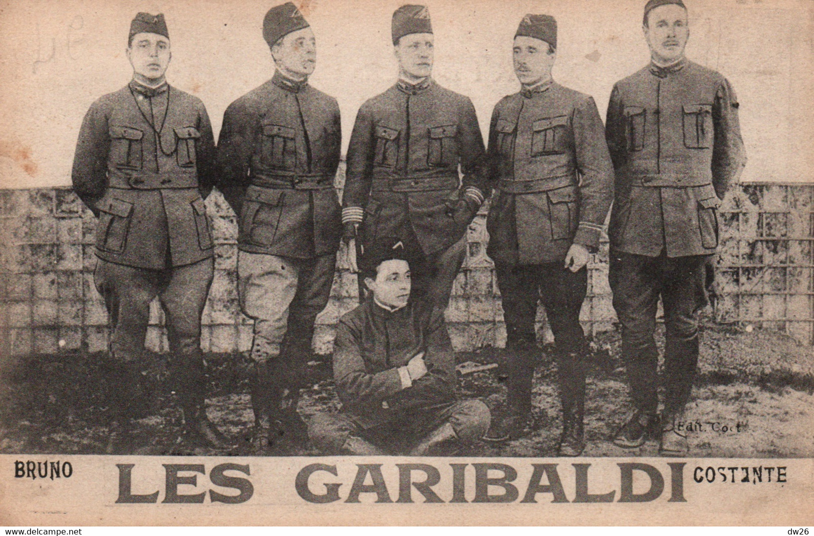 1914 Les Six Fils De Ricciotti Garibaldi (Bruno, Costante, Ezio, Sante...) Régiment De La Légion - Carte Non Circulée - Personen