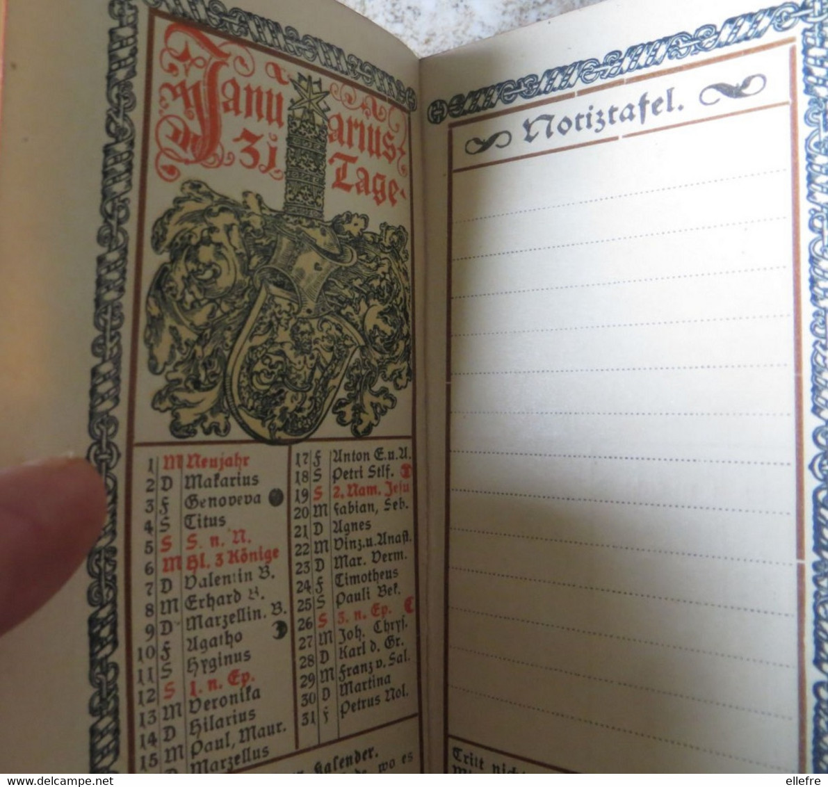 Calendrier 1908 Allemagne Kleiner Müchener Kalender  - Calendrier Avec Image Religieuse Et Lettre Gothique Calepin 14 Pa - Formato Piccolo : 1901-20