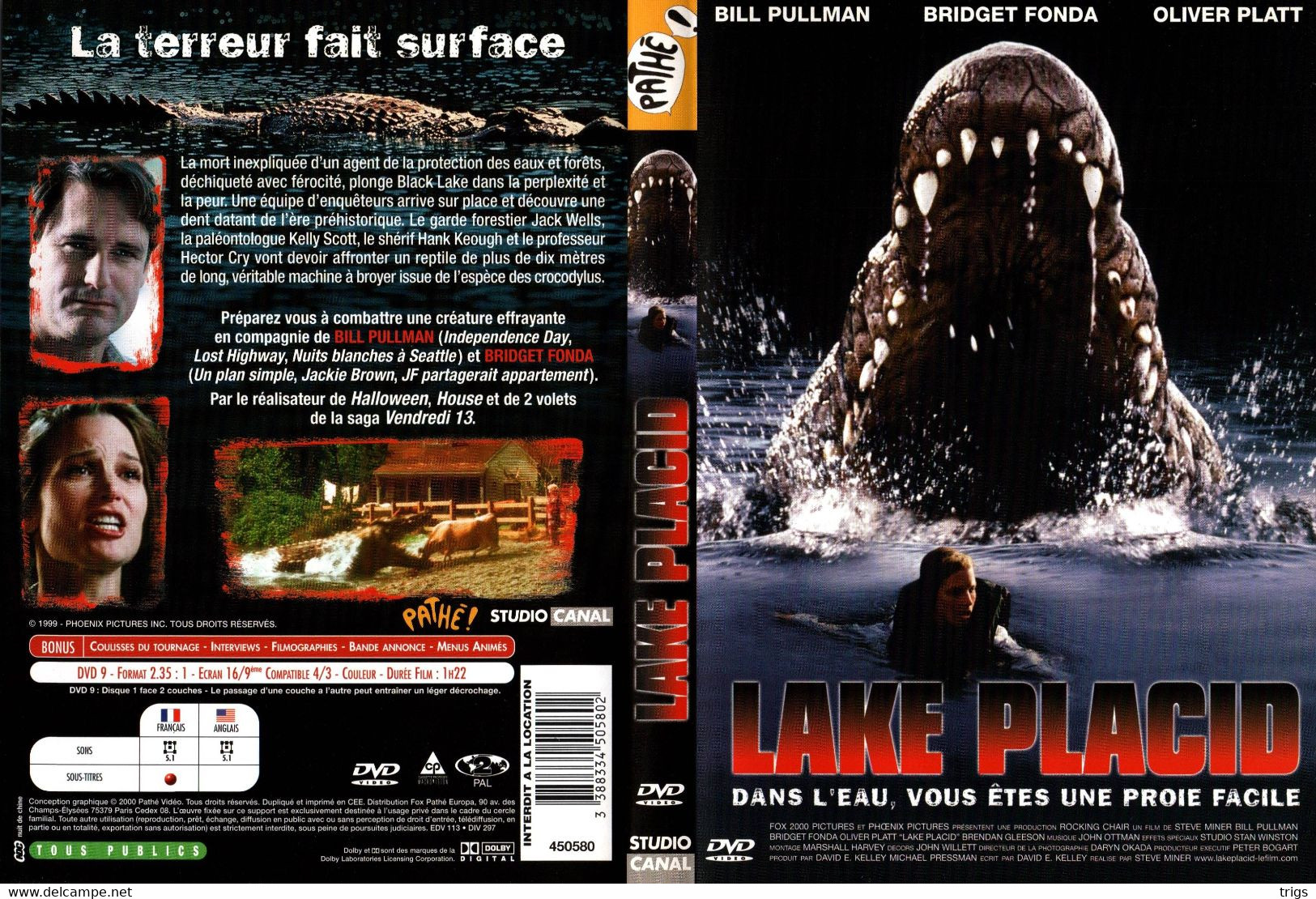 DVD - Lake Placid - Horror