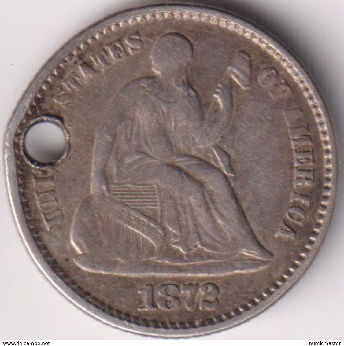 1872 , HALF DIME - Half Dimes (Demi Dimes)