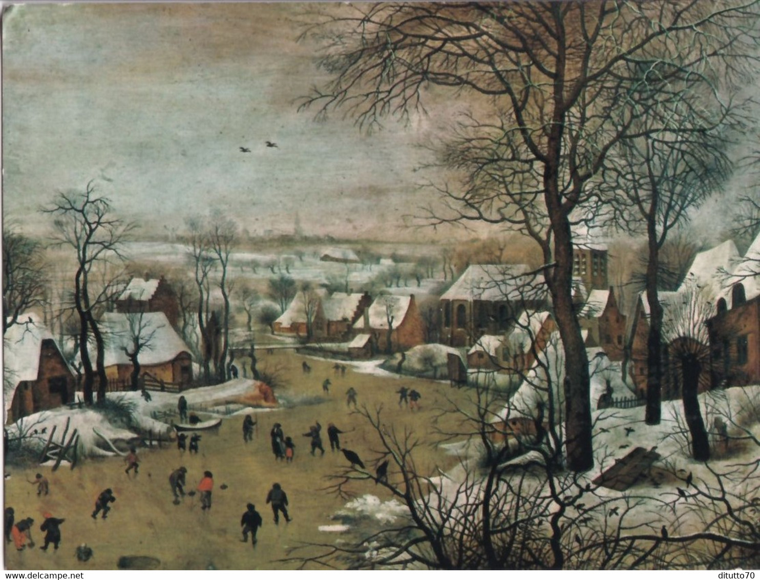 Roma - Galleria Doria - Pieter Bruegel - Il Giovane - Paesaggio Sotto La Neve - Formato Grande Non Viaggiata – FE390 - Mostre, Esposizioni