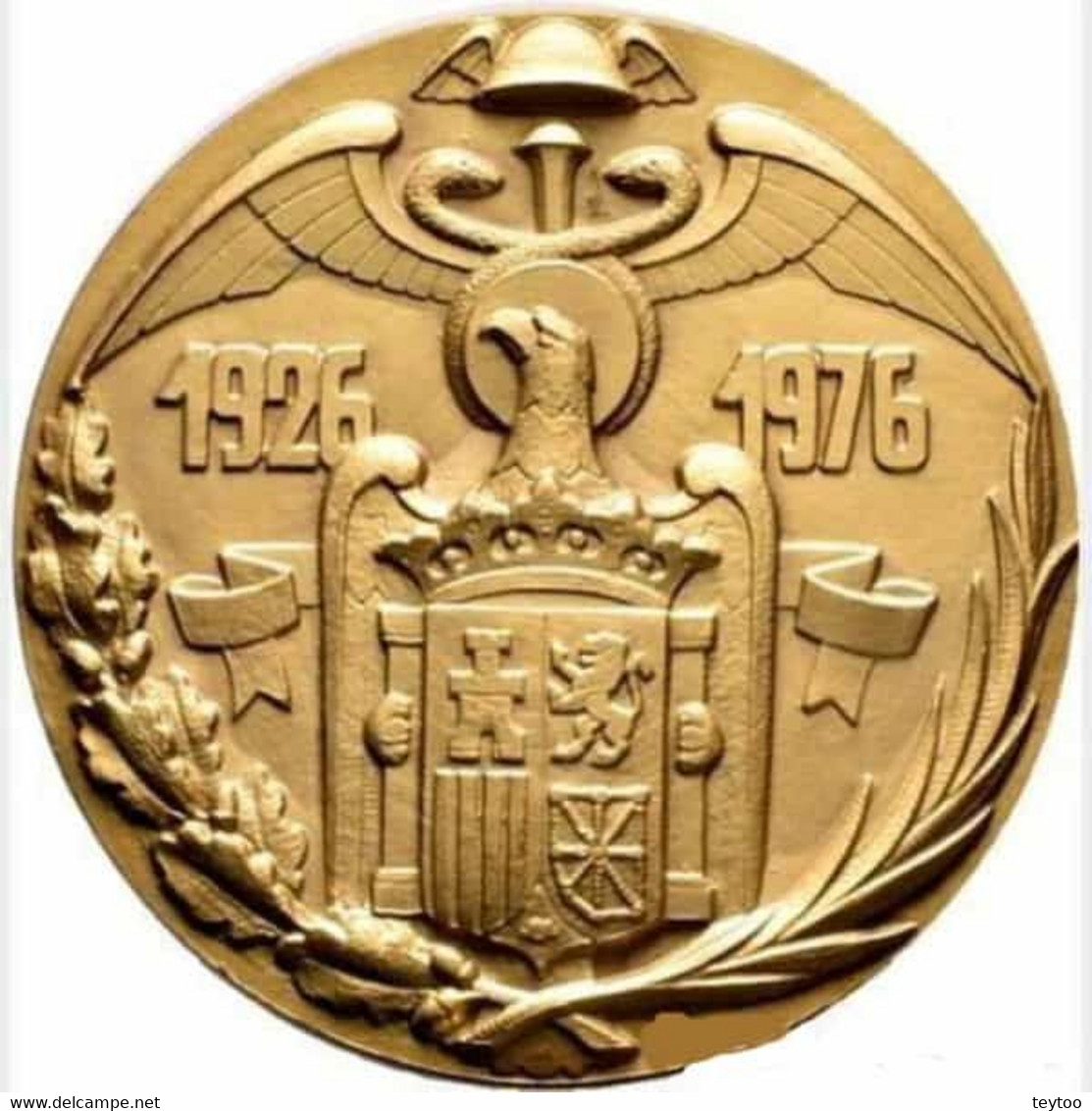 [MM057] España 1976. Medalla Cincuentenario Agentes Comerciales. Bronce - Professionali/Di Società