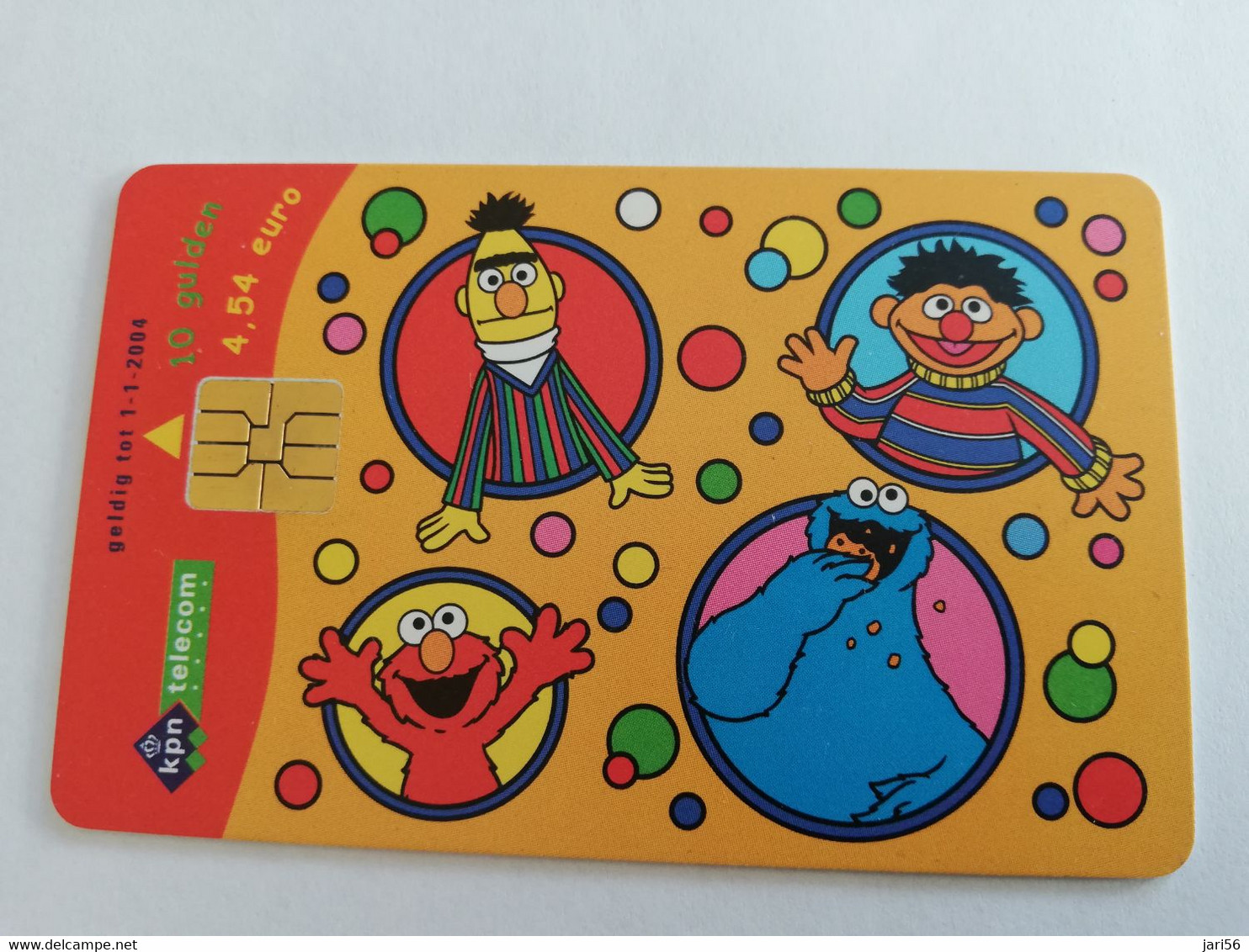 NETHERLANDS CHIPCARD  HFL 10,00  COMIC / SESAMSTRAAT/ SESAMI STREET /BERT/ERNIE /25 YEARS   /  Used Card  ** 9451 ** - Publiques