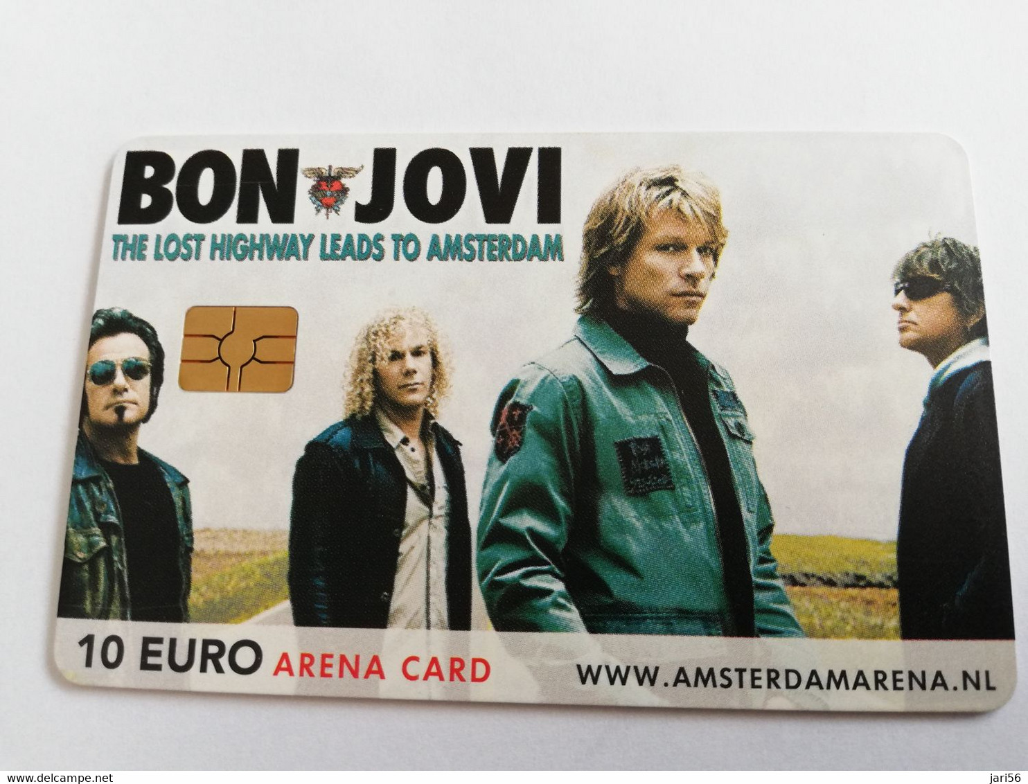 NETHERLANDS CHIPCARD €10,- ARENA CARD / BON JOVI /THE LOST HIGHWAY LEADS TO AMSTERDAM   /MUSIC   - USED CARD  ** 9455** - Publiques