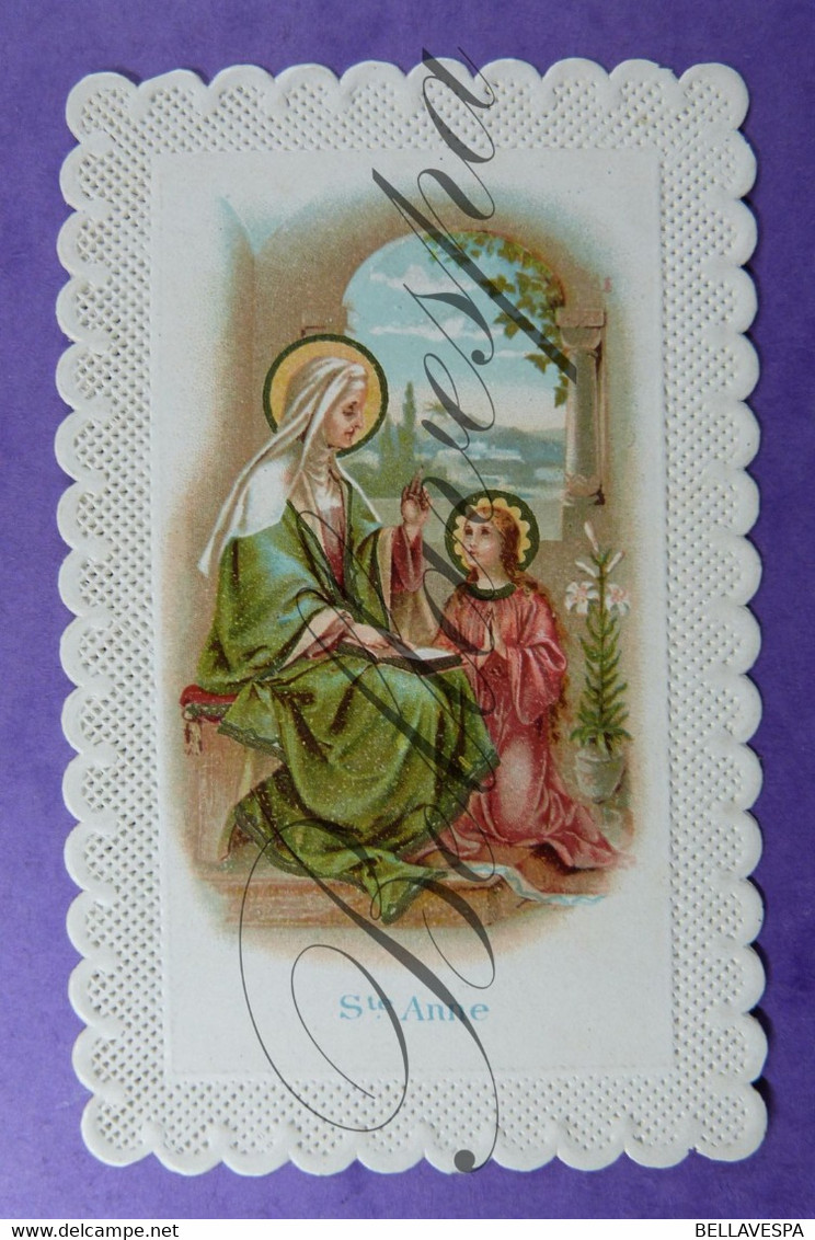Holy Card  Dentelle Kant Lace  X 4 Pc Ste Claire -Ste Anne-Marie Reine Du Ciel-Ecce Homo. - Andachtsbilder