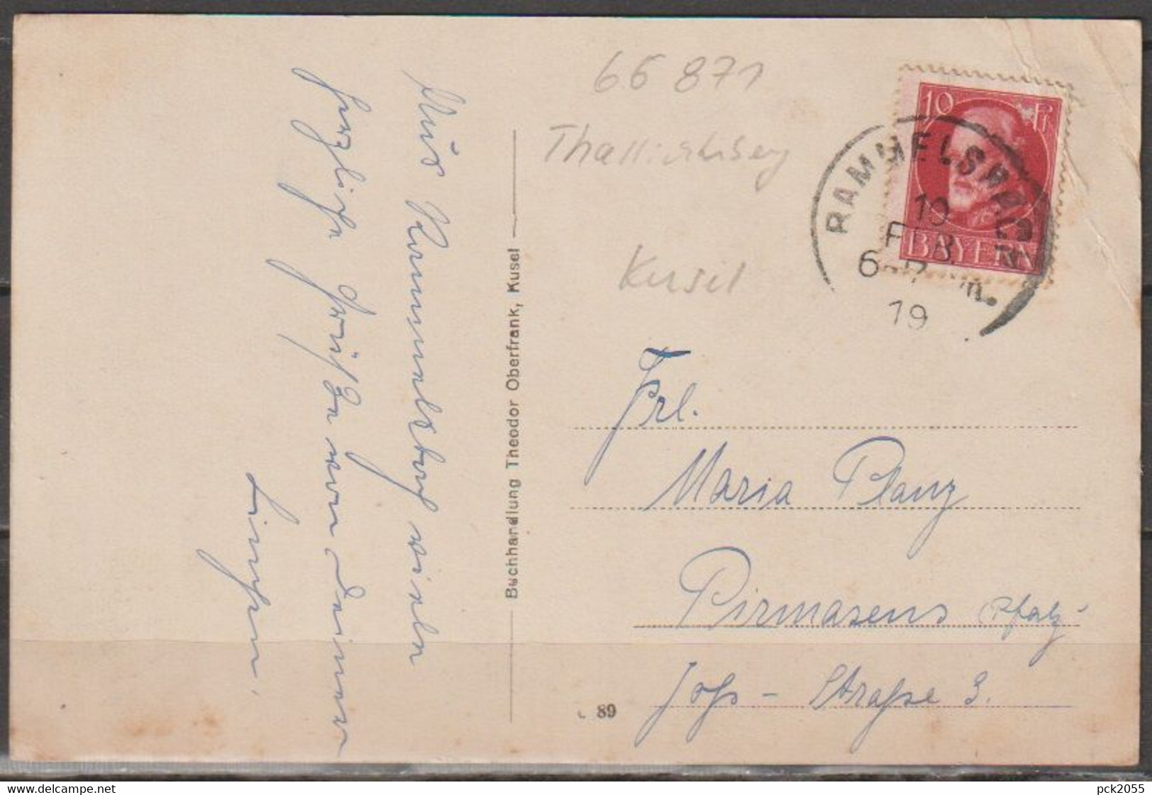 Kusel Burg Lichtenberg Gelaufen Stempel Rammelsbach 10.Feb.1907 ( AK 2452 ) - Kusel