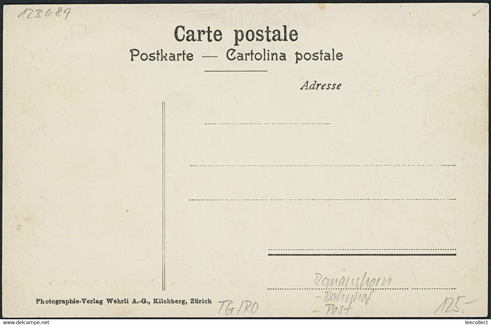 Suisse - TG Romanshorn - Bahnhof - Post - Romanshorn