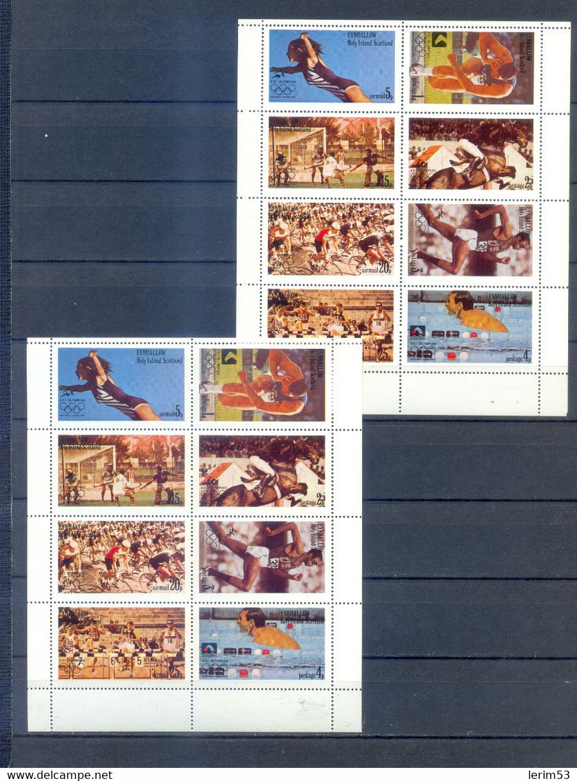 EYNHALLOW   2 SHEETS MONTREAL 1976  MNH - Summer 1976: Montreal