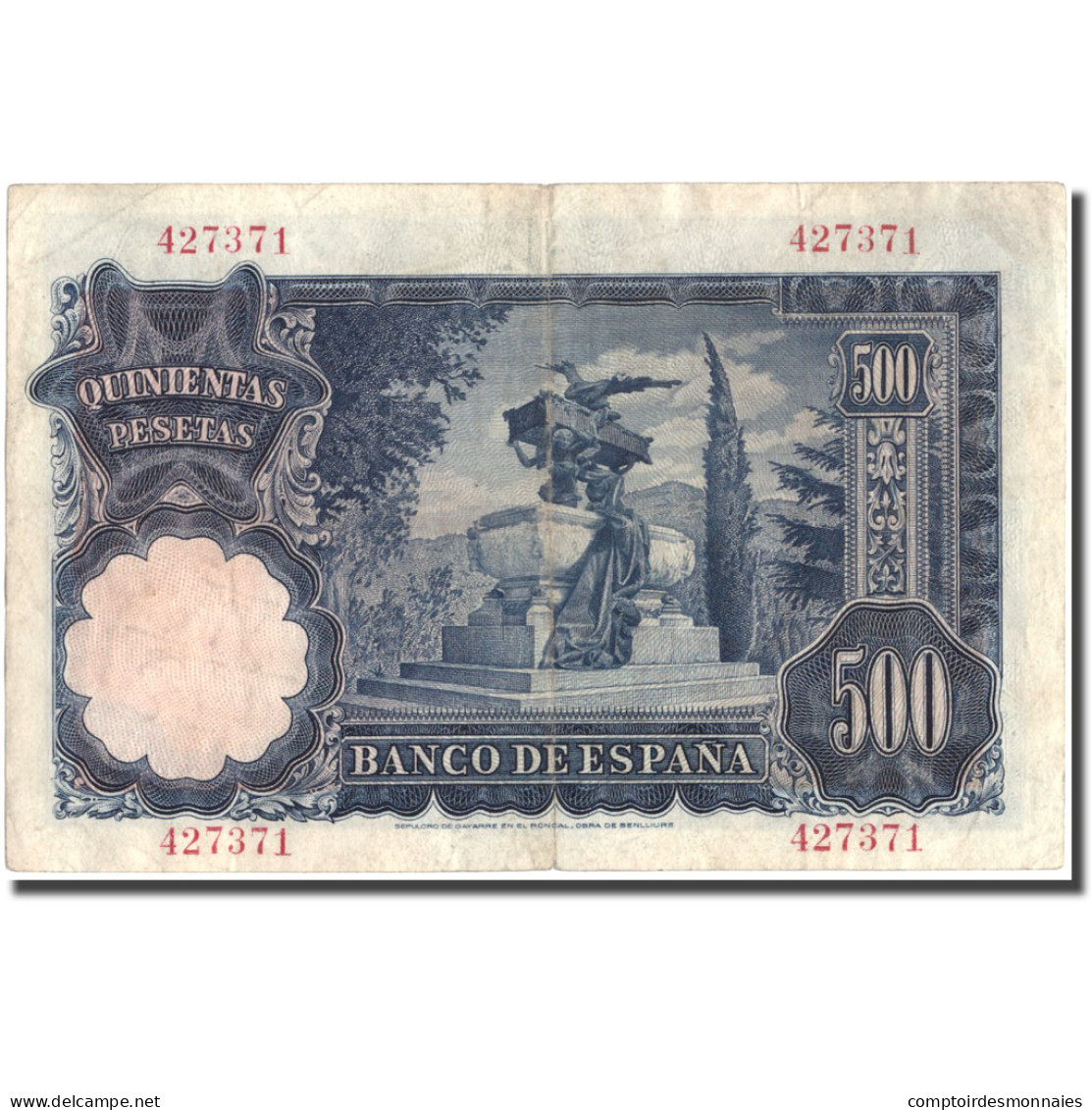 Billet, Espagne, 500 Pesetas, 1951, 1951-11-15, KM:142a, TTB - 500 Pesetas