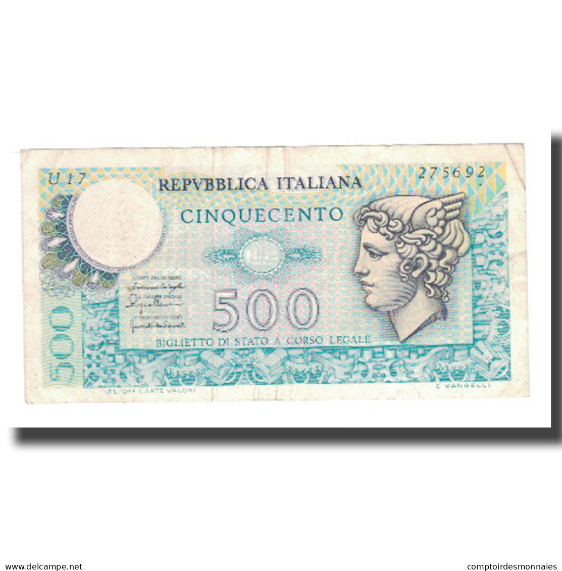 Billet, Italie, 500 Lire, 1976, 1976-12-20, KM:95, TB+ - 500 Liras