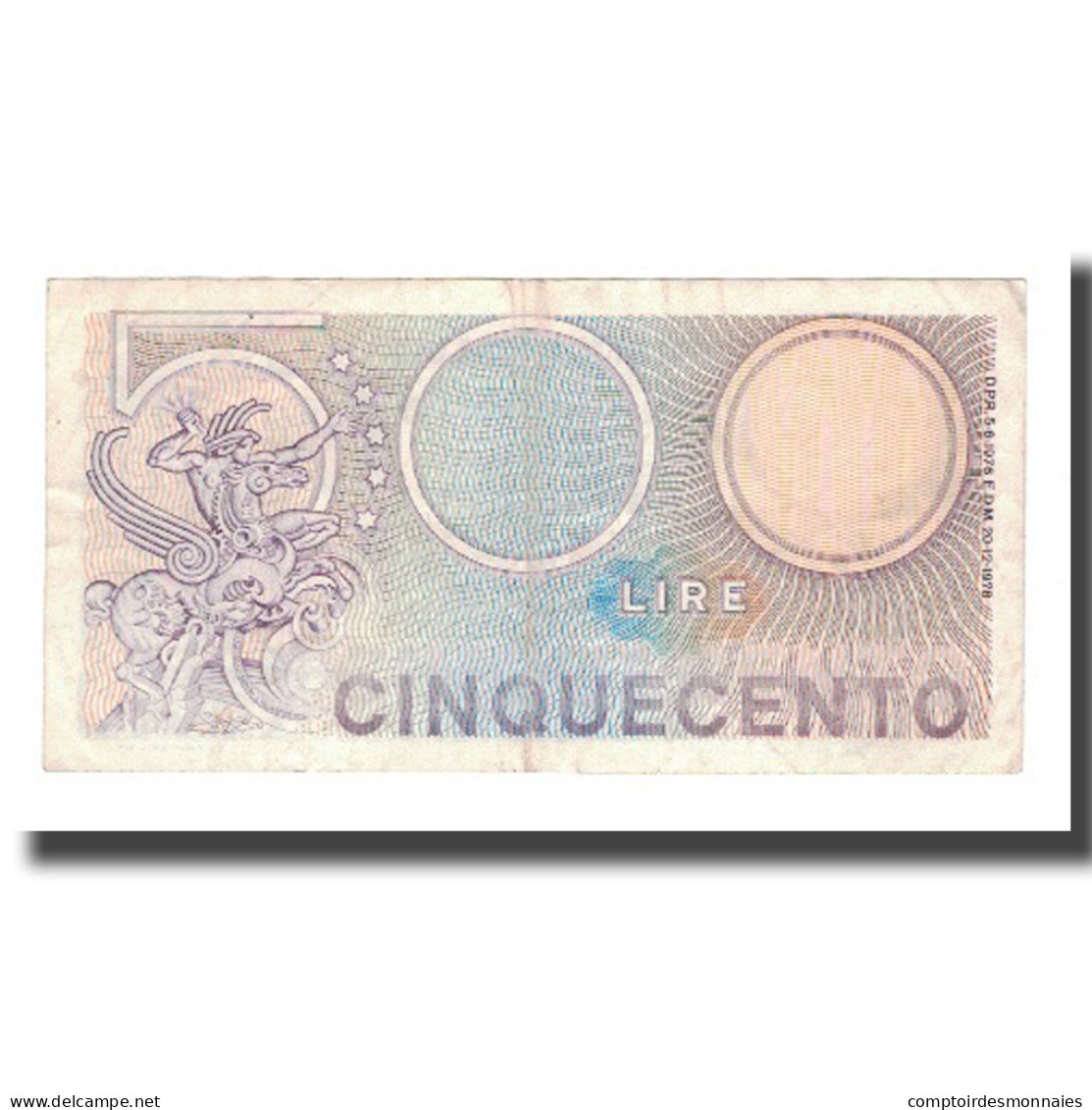 Billet, Italie, 500 Lire, 1976, 1976-12-20, KM:95, TB+ - 500 Liras