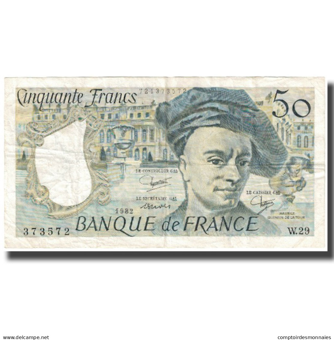 France, 50 Francs, Quentin De La Tour, 1982, TTB, Fayette:67.8, KM:152b - 50 F 1976-1992 ''Quentin De La Tour''