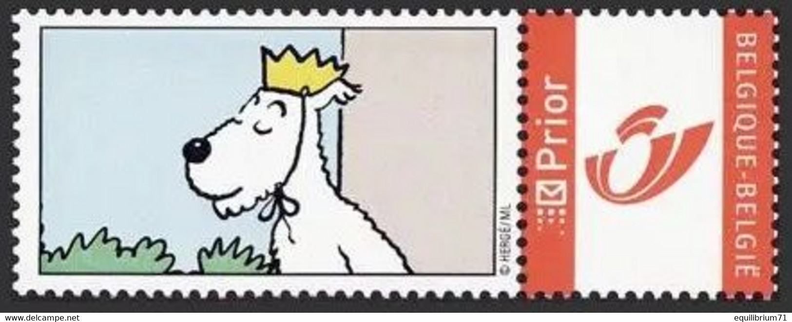 DUOSTAMP/MYSTAMP** - Milou, Roi / Bobbie, Koning / Struppi, König / Snowy, King - (Hergé) - Philabédés
