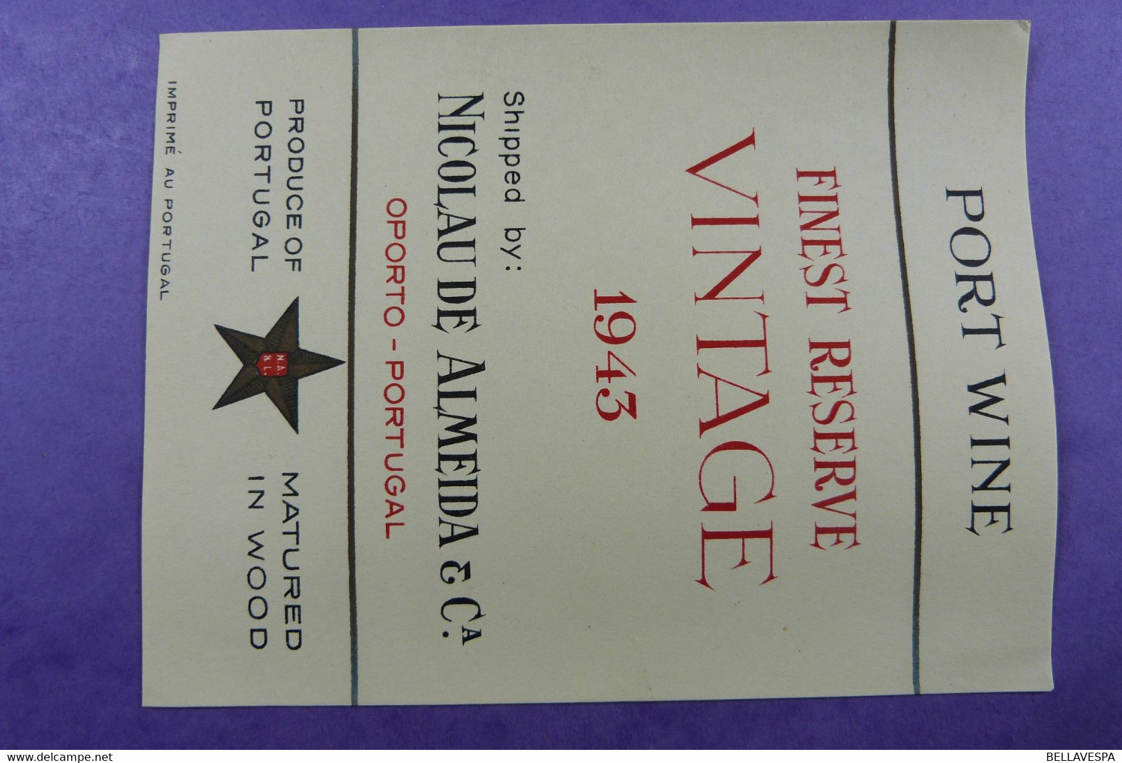 Wijn Vin  NOS Lot X 19  étiquette de vin-wine label France -sixties seventies