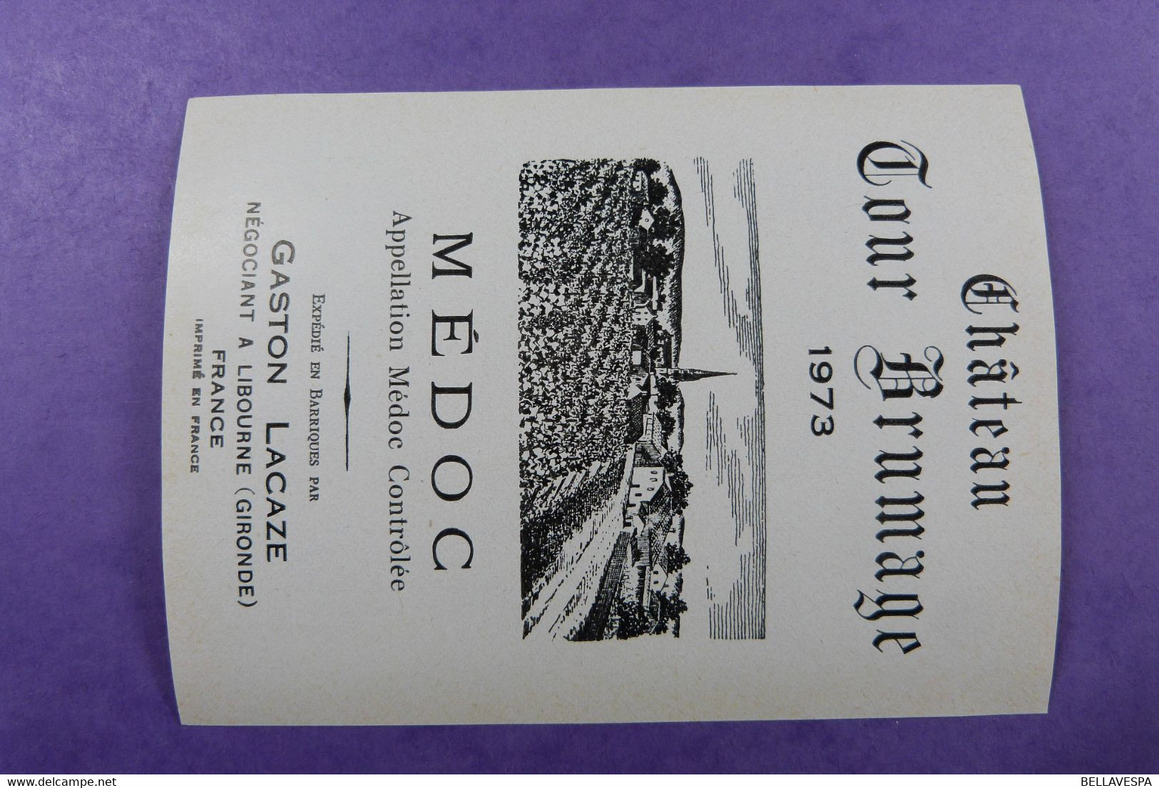 Wijn Vin  NOS Lot X 19  étiquette de vin-wine label France -sixties seventies