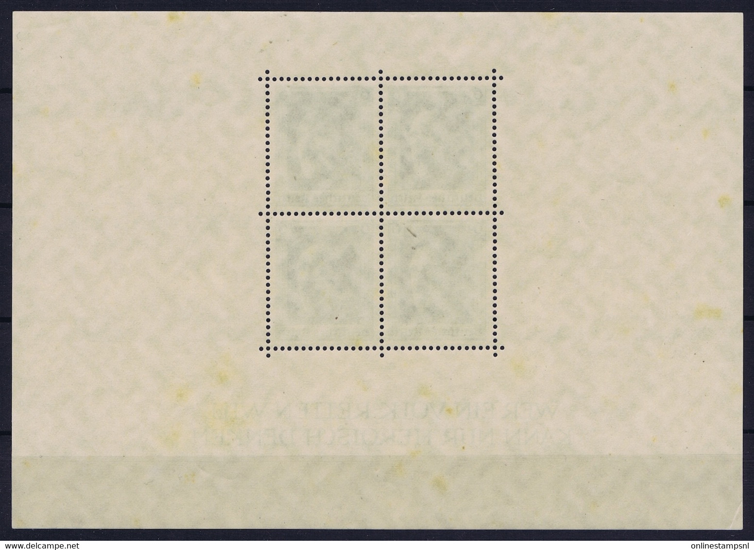 Reich: Mi Block Nr 8 MNH/**/ Postfrisch Some Spots On Back - Blocks & Sheetlets