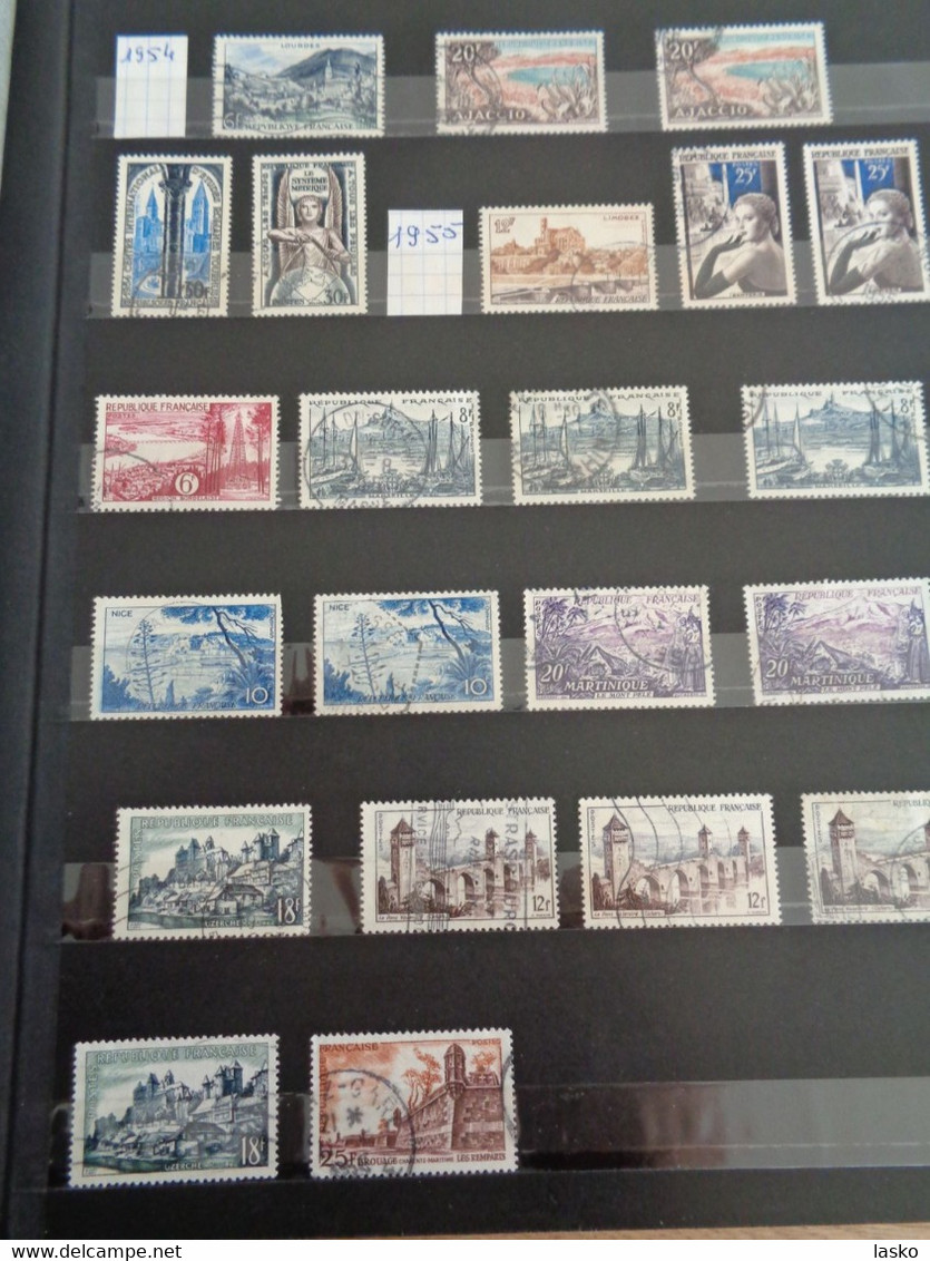 ALBUM TIMBRES FRANCE - VATICAN - PALESTINE - PAYS BAS - ALLEMAGNE - MONACO - TUNISIE - ALGERIE - oblitérés ou non