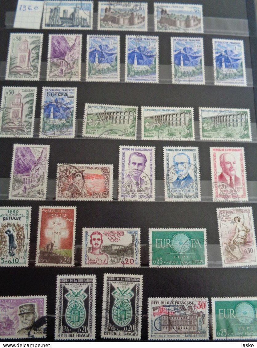 ALBUM TIMBRES FRANCE - VATICAN - PALESTINE - PAYS BAS - ALLEMAGNE - MONACO - TUNISIE - ALGERIE - oblitérés ou non