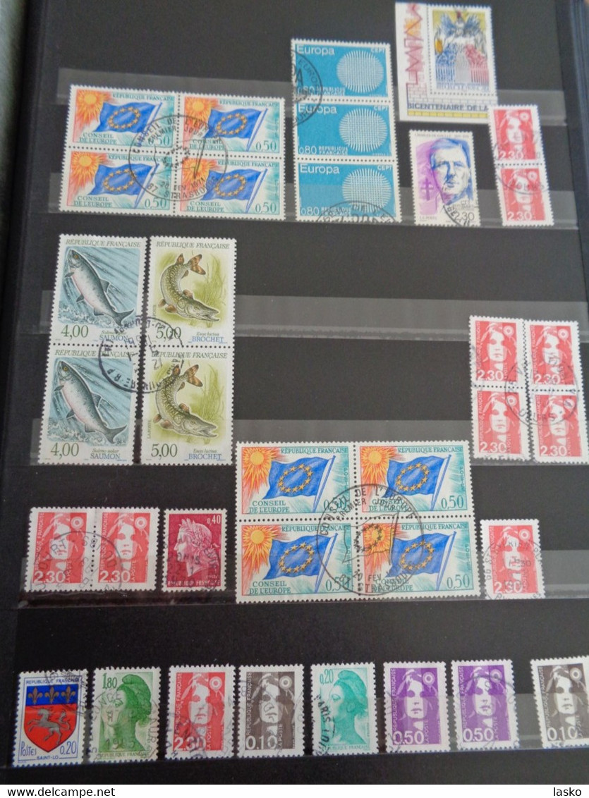 ALBUM TIMBRES FRANCE - VATICAN - PALESTINE - PAYS BAS - ALLEMAGNE - MONACO - TUNISIE - ALGERIE - oblitérés ou non