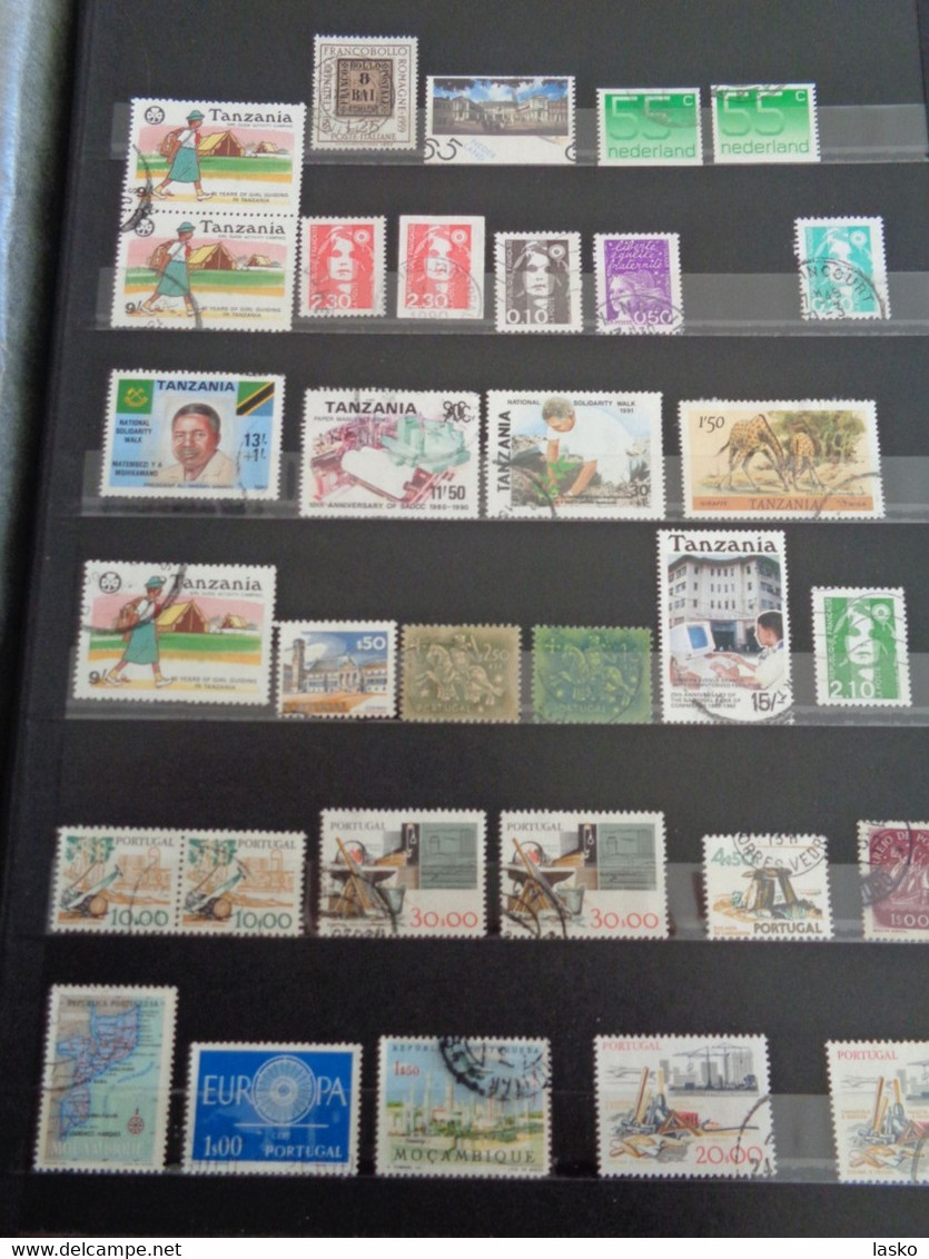 ALBUM TIMBRES FRANCE - VATICAN - PALESTINE - PAYS BAS - ALLEMAGNE - MONACO - TUNISIE - ALGERIE - oblitérés ou non