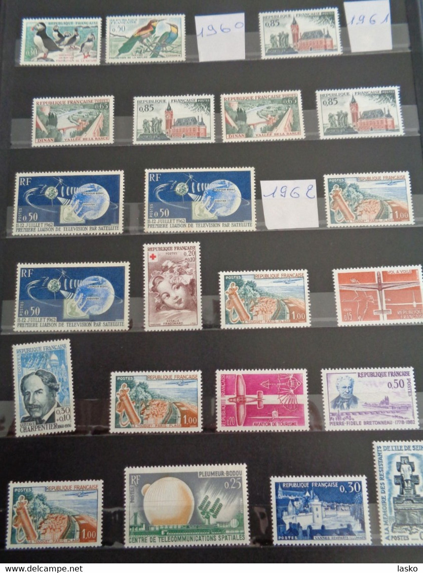 ALBUM TIMBRES FRANCE - VATICAN - PALESTINE - PAYS BAS - ALLEMAGNE - MONACO - TUNISIE - ALGERIE - oblitérés ou non