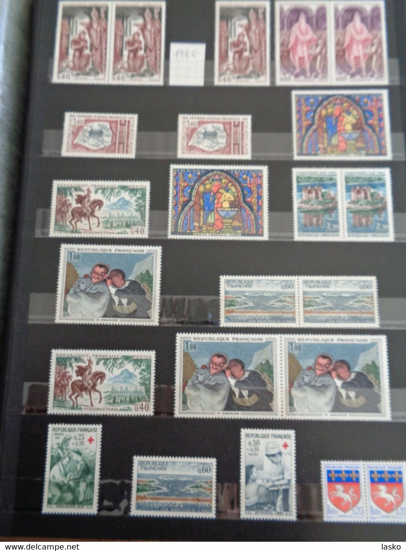 ALBUM TIMBRES FRANCE - VATICAN - PALESTINE - PAYS BAS - ALLEMAGNE - MONACO - TUNISIE - ALGERIE - oblitérés ou non