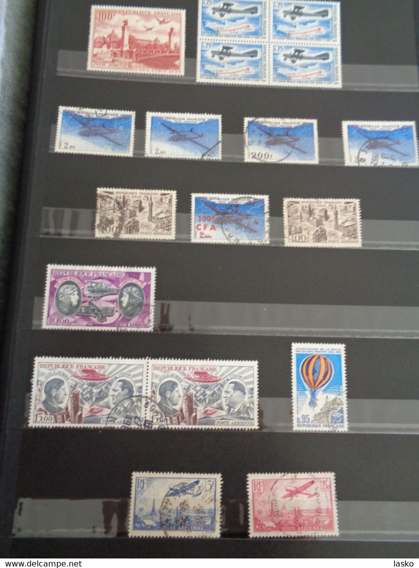 ALBUM TIMBRES FRANCE - VATICAN - PALESTINE - PAYS BAS - ALLEMAGNE - MONACO - TUNISIE - ALGERIE - oblitérés ou non