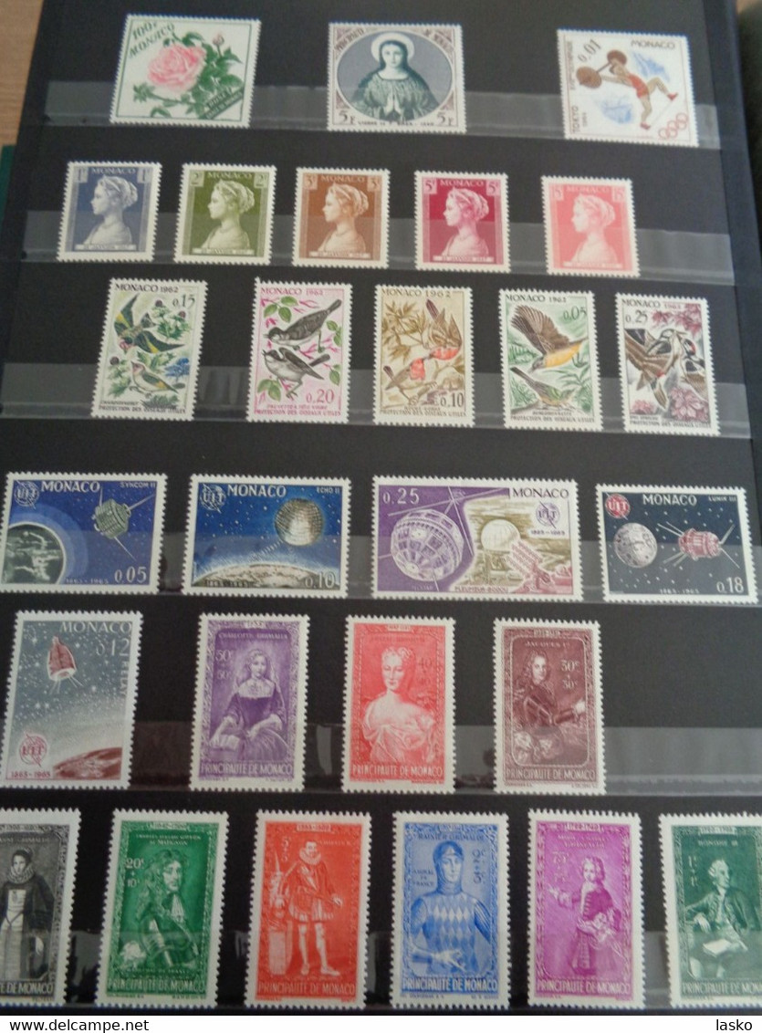 ALBUM TIMBRES FRANCE - VATICAN - PALESTINE - PAYS BAS - ALLEMAGNE - MONACO - TUNISIE - ALGERIE - oblitérés ou non