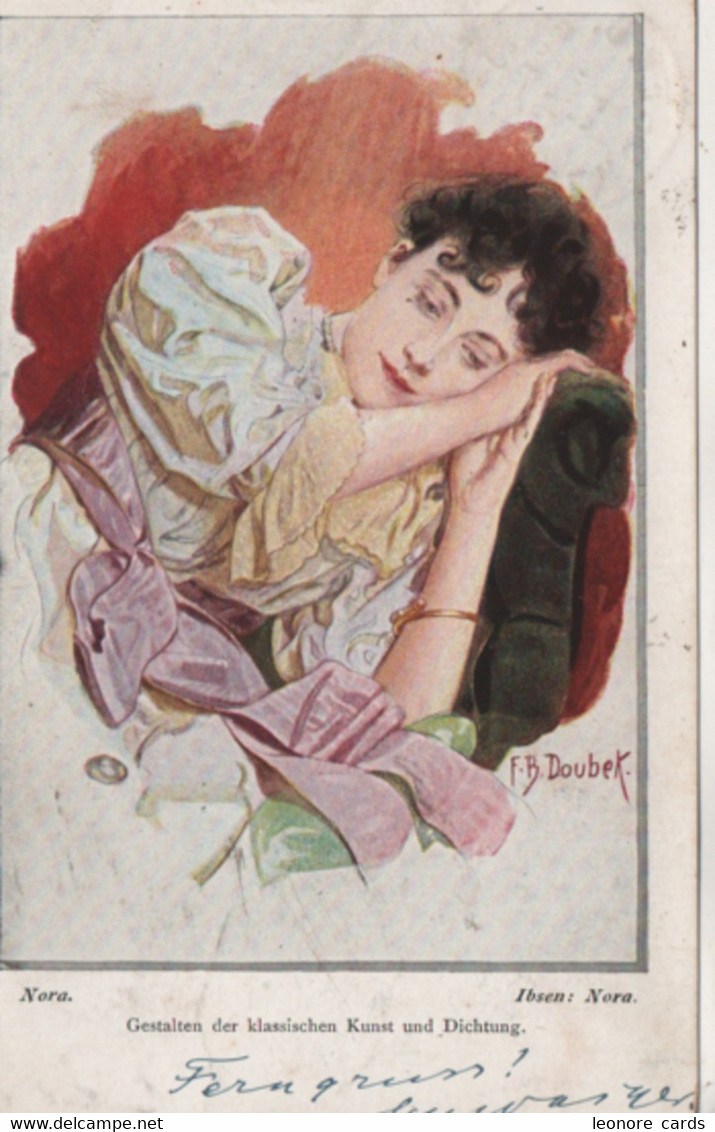 CPA.Illustrateur Signée.Doubek.Nora.1909 - Doubek, F.